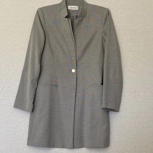 Calvin Klein Double Lapel Long Blazer, Size 10